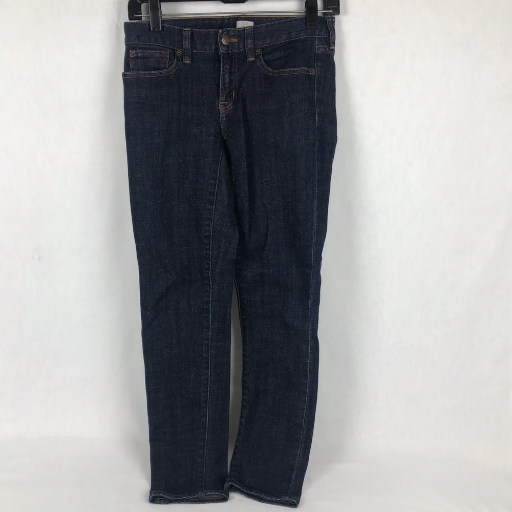 J Crew Stretch (25) Dark Denim Skinny Ankle Slim Jeans Style 70934